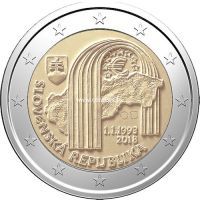 Словакия 2 евро 2018 года 25 лет Словацкой Республики
