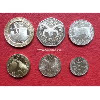Остров Мэн набор 6 монет 2017 года