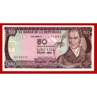 Колумбия 50 песо 1986 года.