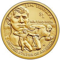 США 1 доллар 2018 года Джим Торп