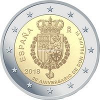 Испания монета 2 евро 2018 Филипп VI.