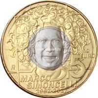 Сан-Марино монета 5 евро 2017 года Марко Симончелли.