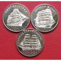 ​​Острова Гилберта 1 доллар 2018 года корабли набор 3 монеты.​