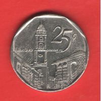 ​Куба монета 25 сентаво 2000 года.