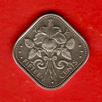 ​Багамские острова монета 15 центов 1975 года.