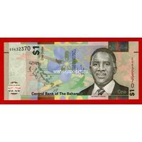Багамские острова банкнота 1 доллар 2017 года.
