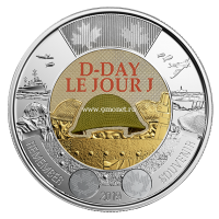 Канада 2 доллара 2019 года 75 лет Высадки в Нормандии D-DAY.