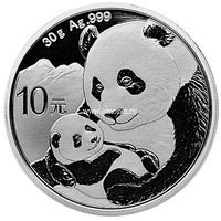 Китай 10 юаней 2019 Панда серебро