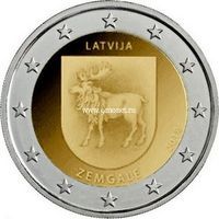 Латвия 2 евро 2018 Историческая область Земгале.