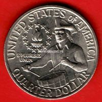 США 25 центов 1976 года Барабанщик D - Денвер