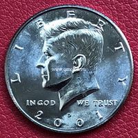 США 50 центов 2001 года Кеннеди Half Dollar D - Денвер