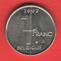 ​Бельгия монета 1 франк 1997 года.