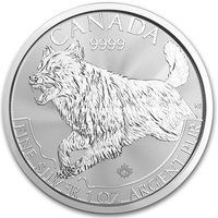 ​Канада 5 долларов 2018 года Волк серебро.