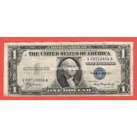 ​США банкнота 1 доллар 1935 Серебряный сертификат с синей печатью.