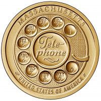 США 1 доллар 2020 года Инновация Телефон Массачусетс.