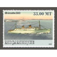 Мозамбик почтовая марка 2009 года Корабль.​​