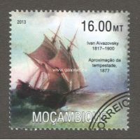 Мозамбик почтовая марка 2013 года Парусник.​​