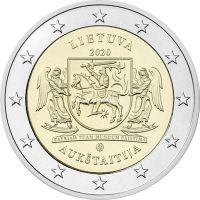 Литва 2 евро 2020 года Аукштайтия.
