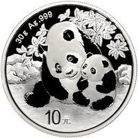 Китай 10 юаней 2024 года Панда (серебро)