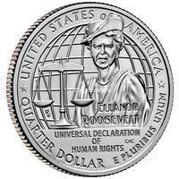 США 25 центов 2023 Элеонора Рузвельт