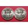 Майотта набор 2 монеты 1 франк 2018 года (динозавры)