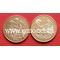 ​2015 год. Майотта набор 2 монеты. 1 франк (динозавры)